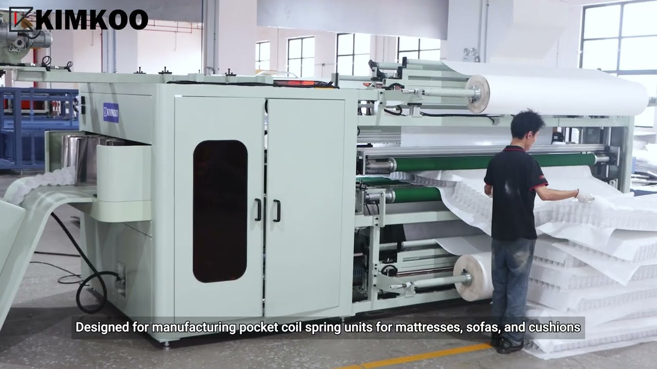 Automatic Pocket Spring Coiling & Assembly Line | Mattress Pocket Spring Unit Production Machine