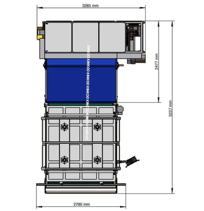 Размер машины для упаковки матраса с сжатием
