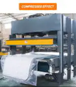 Эффект сжатого матраса с помощью машины для компрессии матрасов