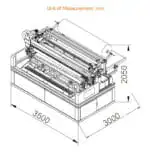 Габариты полуавтоматического станка для сборки независимых пружинных блоков