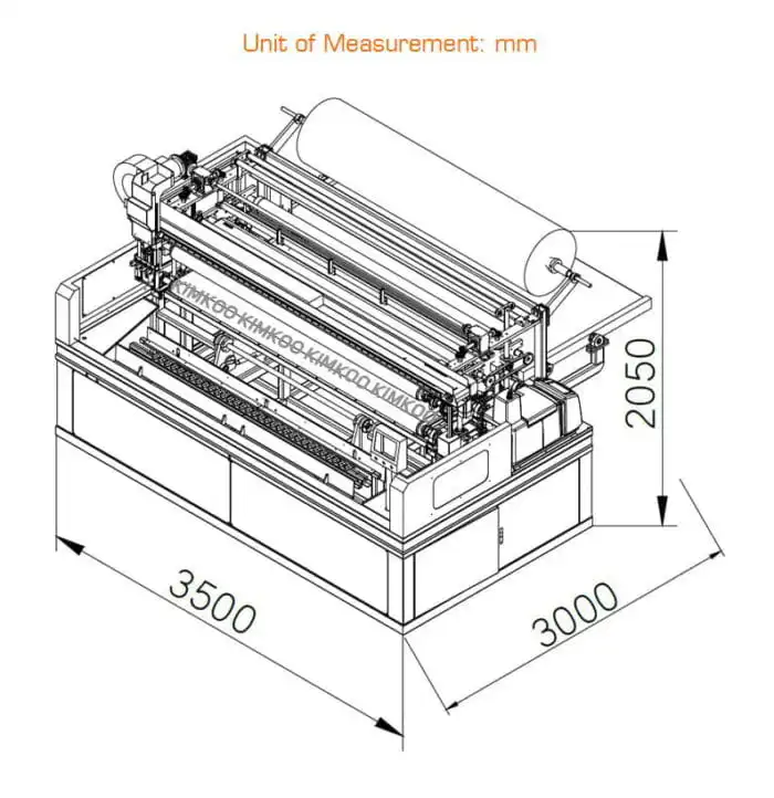 Габариты полуавтоматического станка для сборки независимых пружинных блоков
