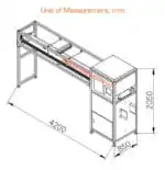 Размеры станка для резки независимых пружин