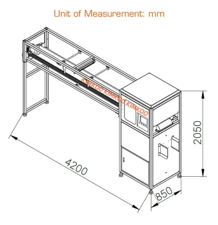 Размеры станка для резки независимых пружин