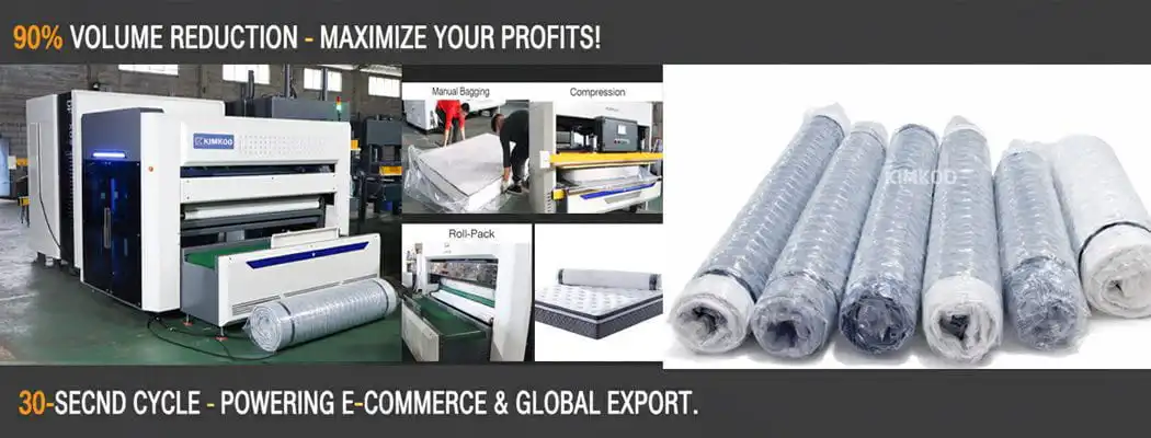 90% space-saving mattress roll packing solution