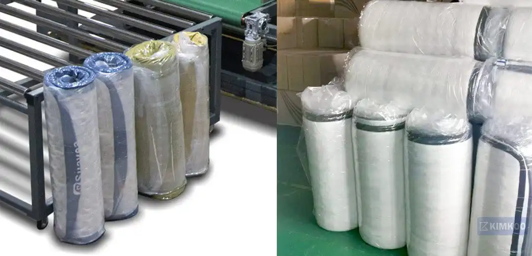 Результат скрутки и упаковки матраса