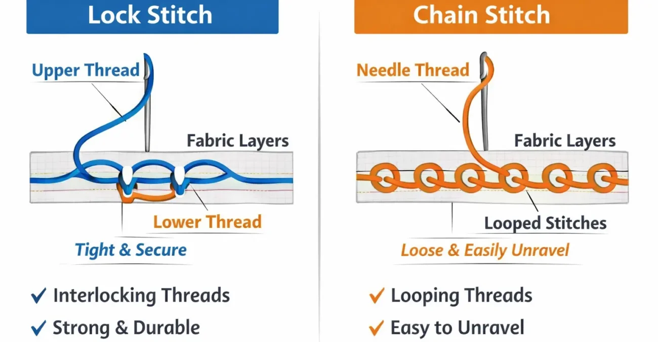 Lock Stitch vs Chain Stitch