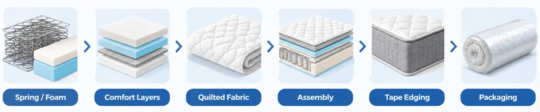 Mattress Manufacturing: Six Key Steps