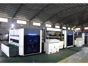 Mattress packaging production line debugging area